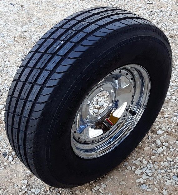 Chrome Blade Trailer Wheels And Tires 15 6 Lug With 225 75 R15 10 Ply