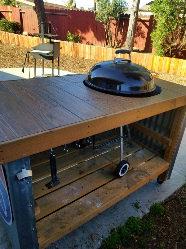 Weber Bbq Table With Portable Sink Cart For Sale In Hayward Ca