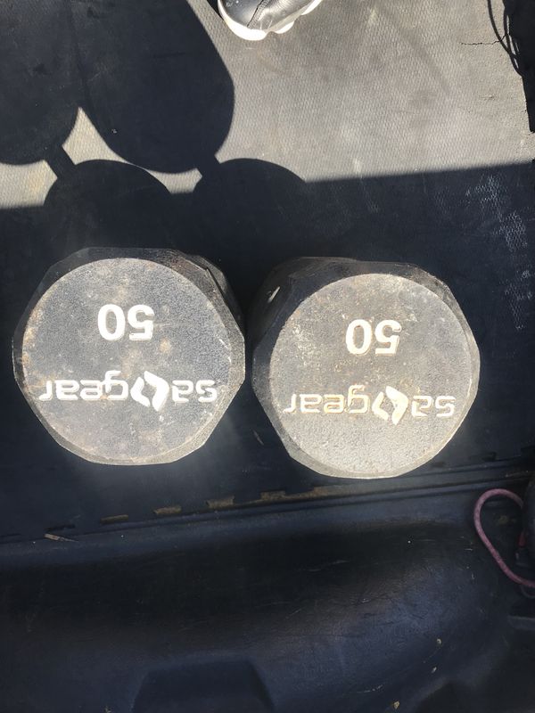 SA GEAR 25,35,50 LB DUMBBELLS TOTAL 220 lbs for Sale in