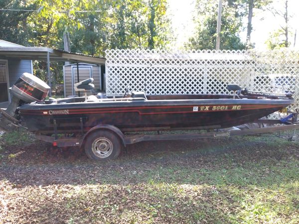 1994 - 20 ft. CHAMPION BASS BOAT with 175 Johnson & Trailer / $5000 for ...