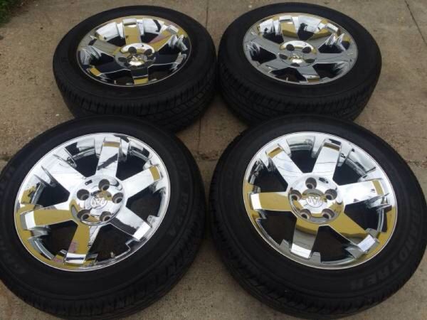 20 inch Dodge Ram Laramie RIMS & Goodyear TIRES Factory WHEELS OEM OE ...