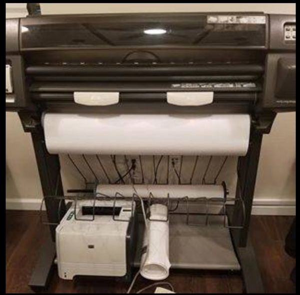 HP Designget 1055cm plus color plotter / printer for Sale in Alexandria, VA - OfferUp