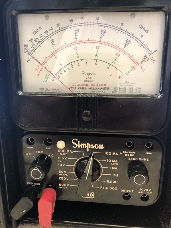 Simpson model 260 series 6P VOLT-OHM—MULTIMETER for Sale in Alta Loma ...