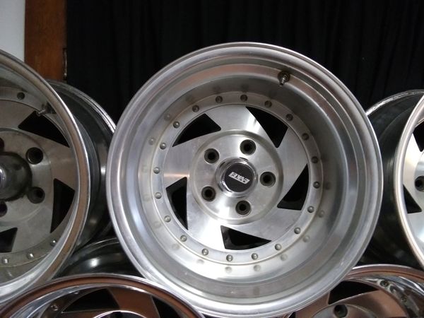 Vintage original Enkei deep dish wheels blades 5 lug rims 15x10 ...