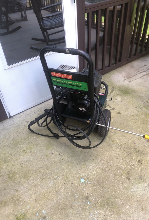 Craftsman 2400 psi 2 2 gem 6 5 hp pressure washer for sale in