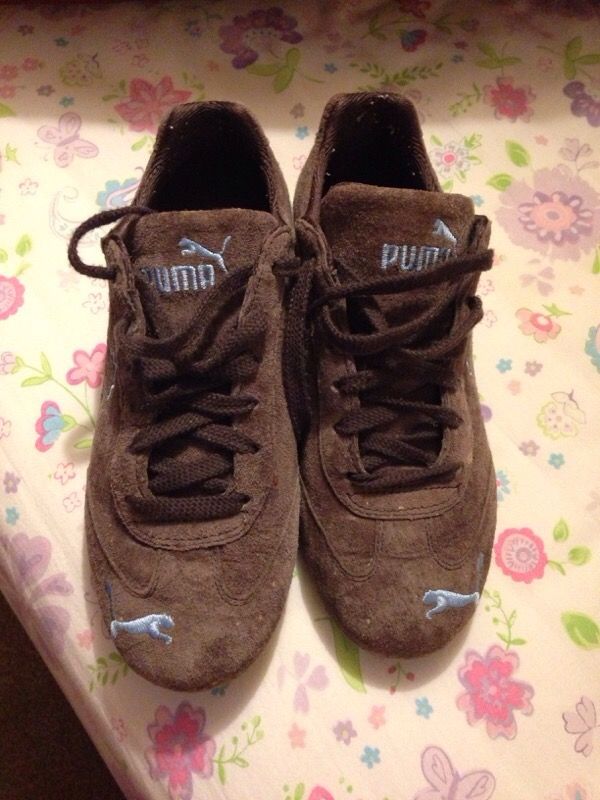 Puma Speed Cat Brown/Baby Blue Suede Sneakers Tennis Shoe Womens Size 6