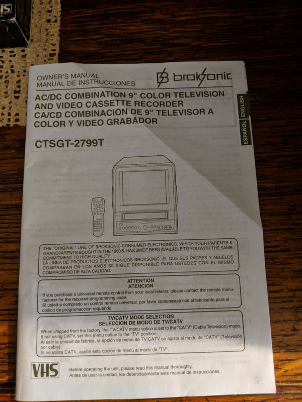 Broksonic tv owners manuals