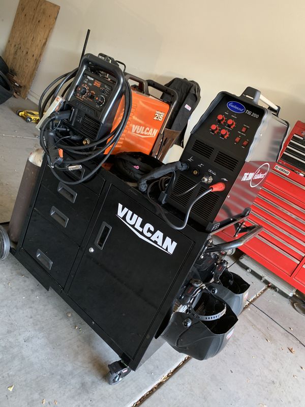 Vulcan Welder and Eastwood Tig 200 with cart and goodies. for Sale in Surprise, AZ OfferUp