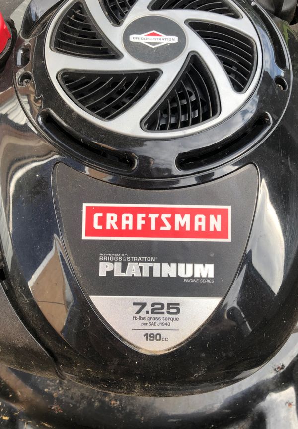 Craftsman lawn mower platinum 7 25 gross 190cc for sale in federal way