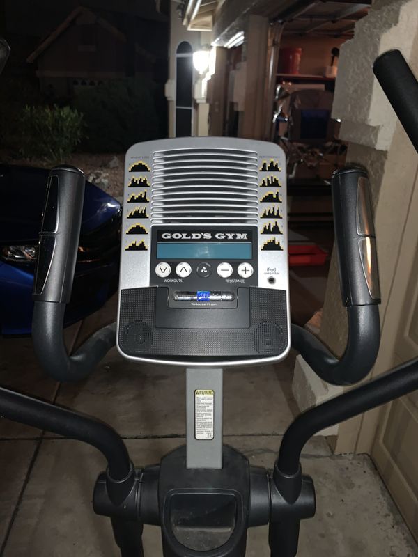 GGEL628070 Golds Gym GG ADJ StrideTrainer 330 WL Elliptical Resistance