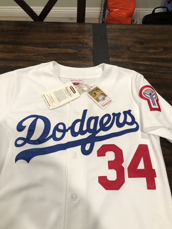 MLB Mitchell and Ness Authentic Jersey Los Angeles Dodgers Home white 1981 34 Fernando