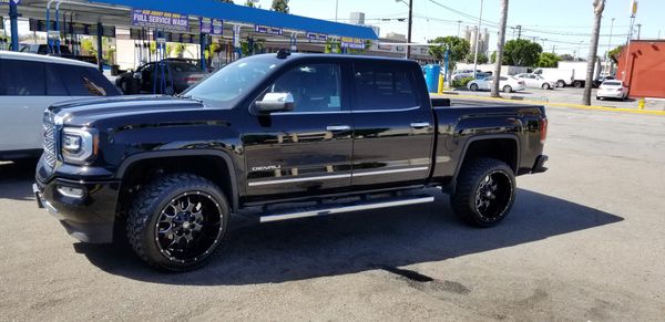 2017 gmc Sierra 1500 denali black leather 22 inch wheels offroad tires ...