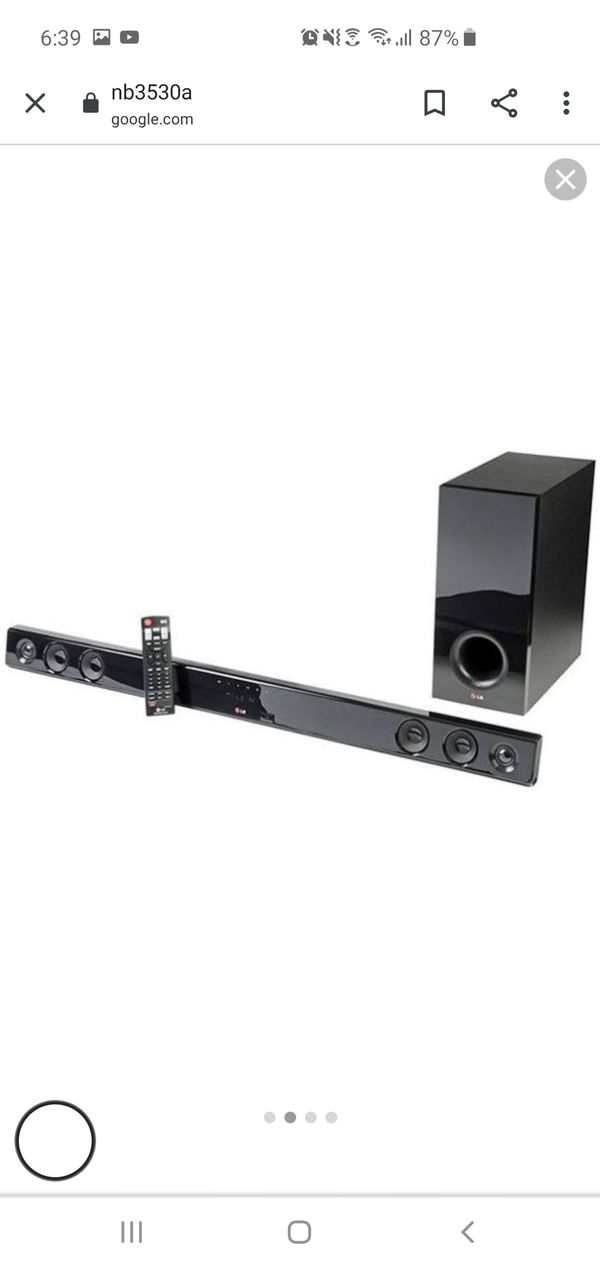 LG soundbar model #nb3530a 300w surround with subwoofer for Sale in