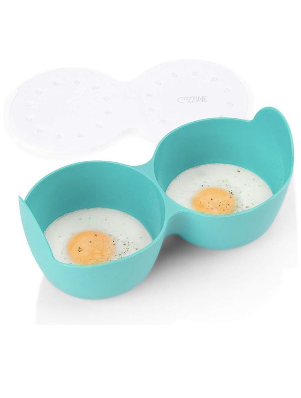 Microwave Egg Poacher, Cozzine Silicone Egg Cooker Poaching Cups Egg