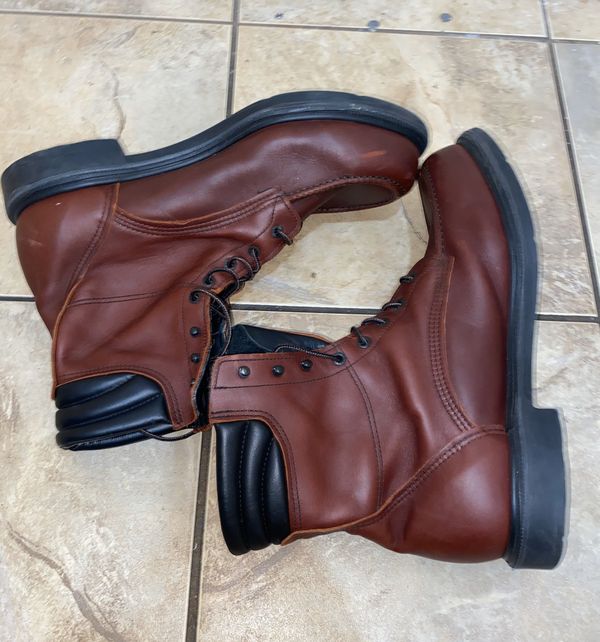 Red Wing Leather Work Boots #402 Copper Brown 8” High MOC Toe Size 16 D ...