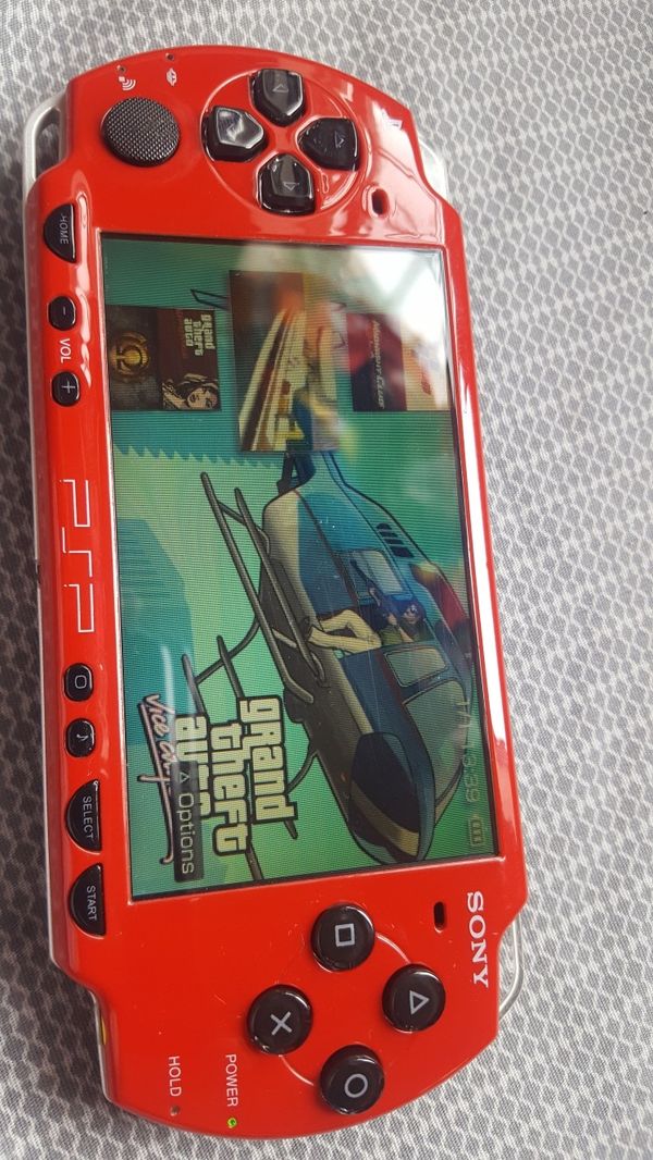 RED/BLACK 3001 * SLIM * PSP WITH 5,000 GAMES !!! for Sale in Los