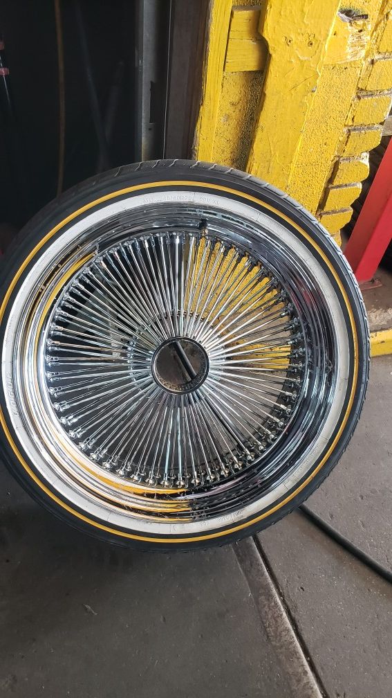 New Condition Standard 20 Chrome 150 Spoke Wire Wheels With Good Vogue