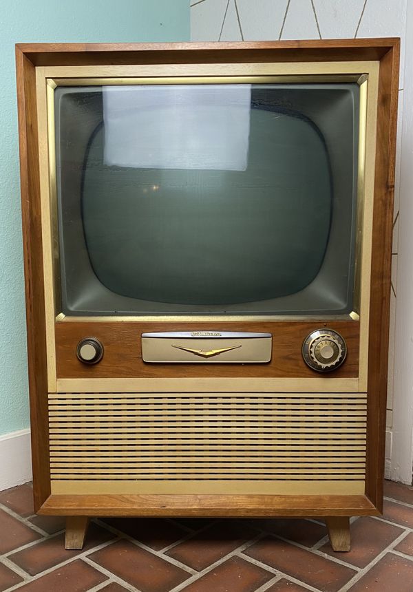 Vintage Antique Mid Century 50s RCA Victor TV console, blonde ...