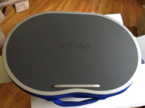 Brand New Brookstone Portable Laptop Desk Blue E Pad For Sale