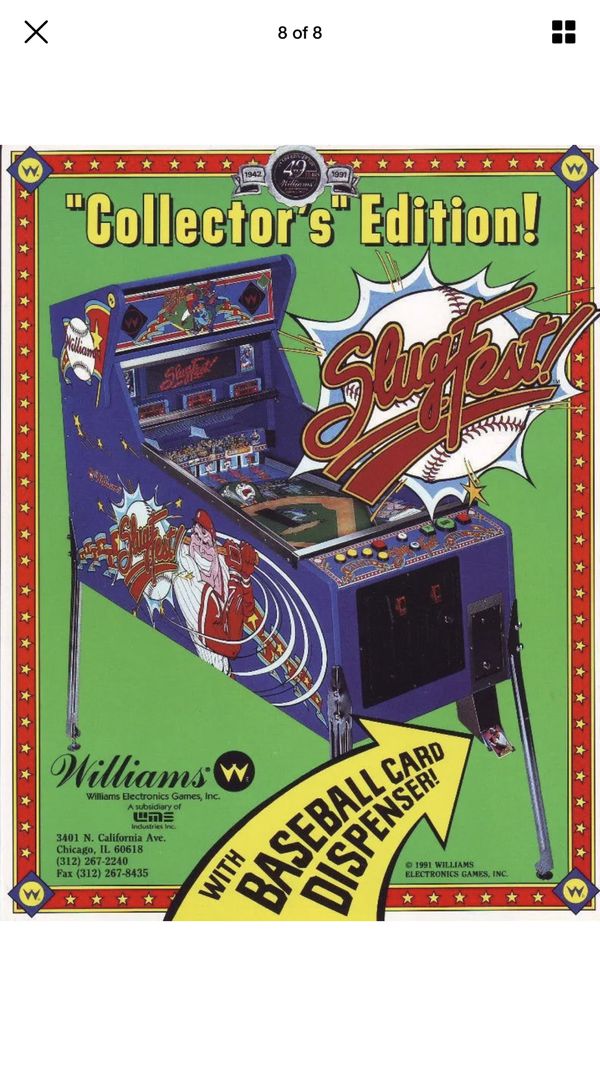 old baseball pinball machine