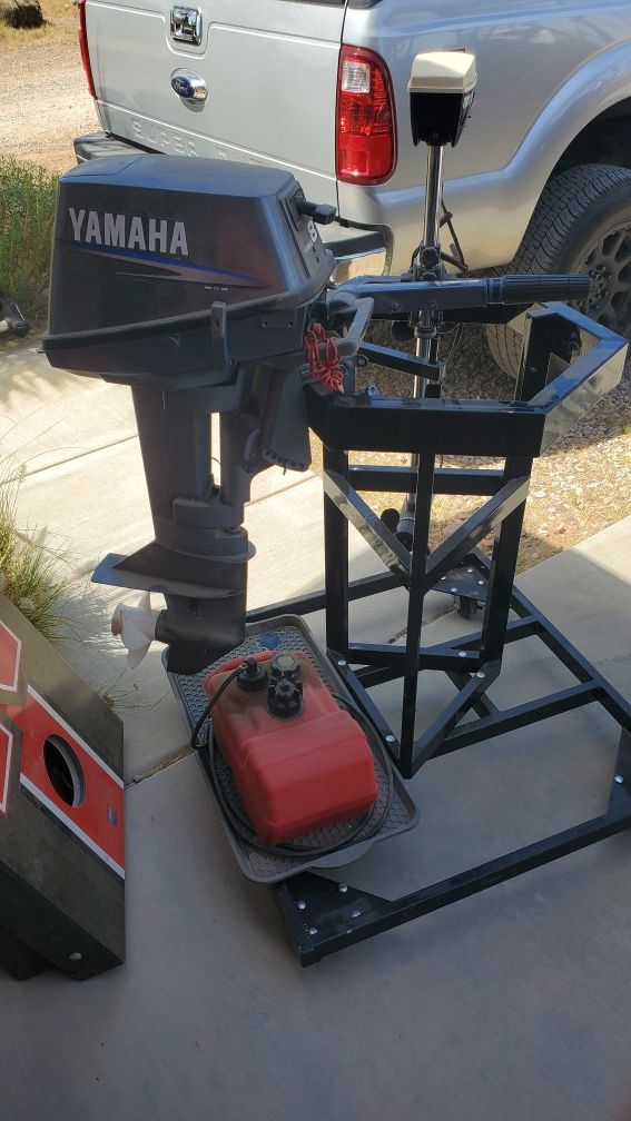 Alumacraft T12S boat with 8hp Yamaha outboard and trolling motor for