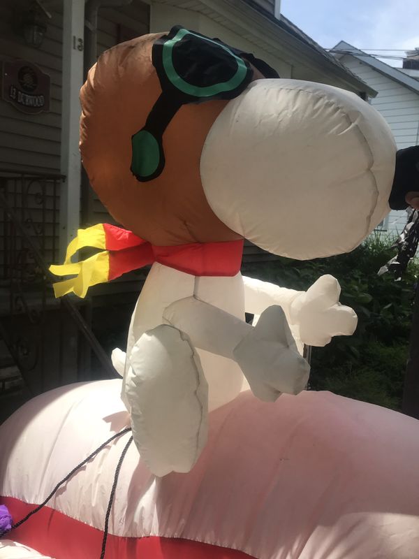 Snoopy baron Christmas dog house inflatable for Sale in