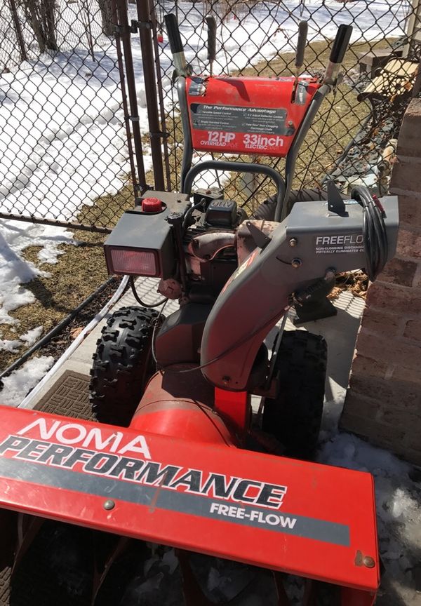 12hp 33inch electric start noma performance snowblower for Sale in Ham ...