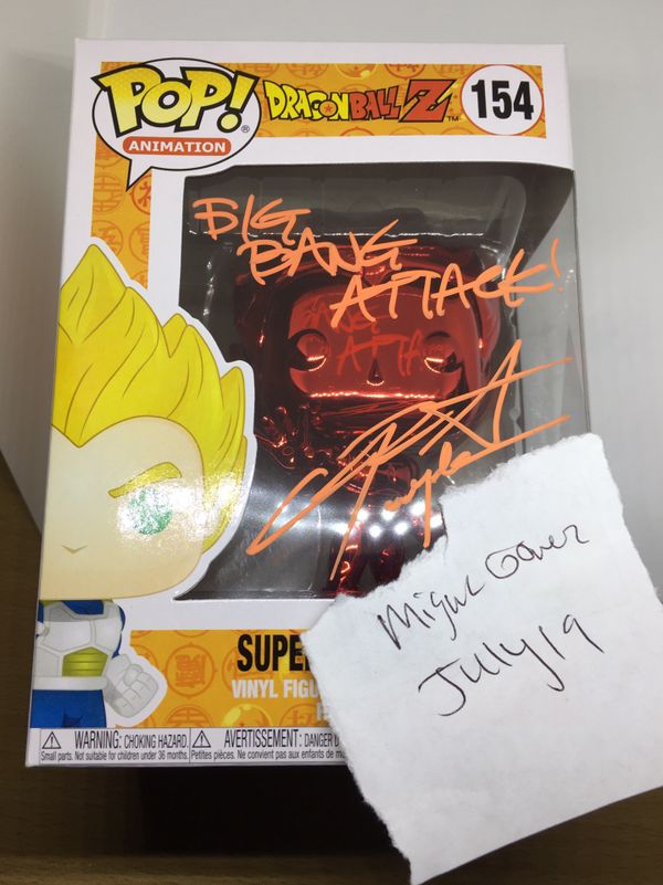 funko pop majin vegeta signed
