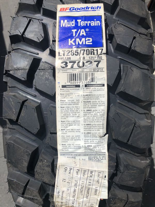 BFGoodrich Mud Terrain T/A KM2 Tire - 285/70/17 for Sale in Winston ...