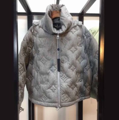 Jackets & Coats, Louis Vuitton Monogram Boyhood Grey Puffer Jacket