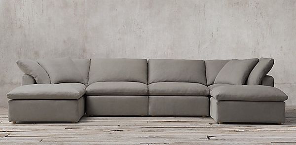 Restoration hardware cloud couch grey (5 pieces) retail $5,500 50% off