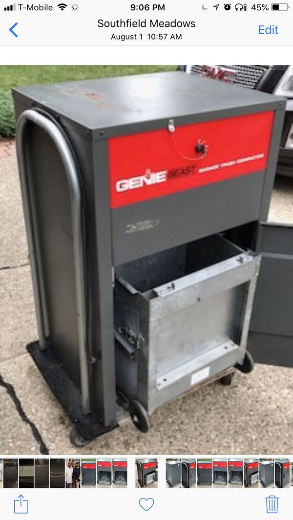 Genie beast trash compactor. Model GTC1 for Sale in