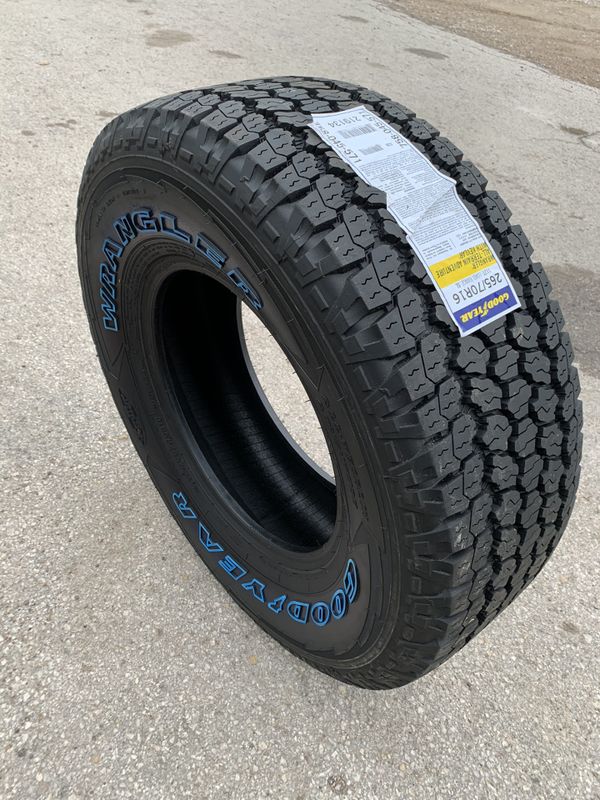 New 265/70r16 Goodyear Wrangler All Terrain with Kevlar Tires 265/70/16