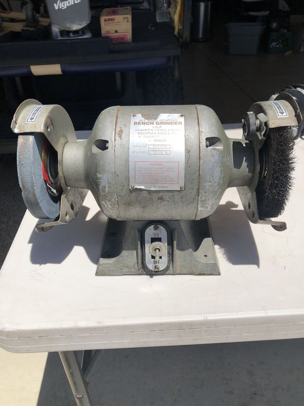 6” Bench Grinder w/wire brush & wheel shown for Sale in Riverside, CA