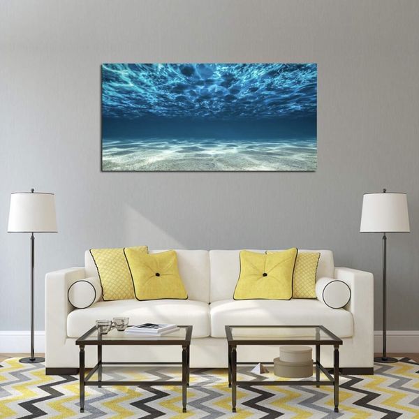 NEW 20x40 Canvas Ocean Water Below Surface Family Room Bedroom Spa Home ...