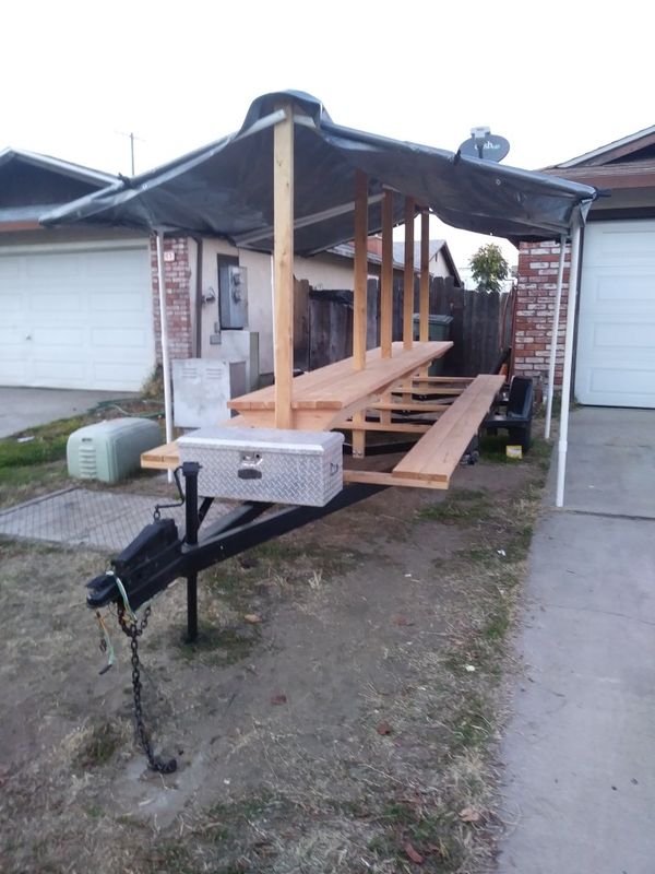 New build. , picnic table trailer , towable for Sale in Modesto, CA ...