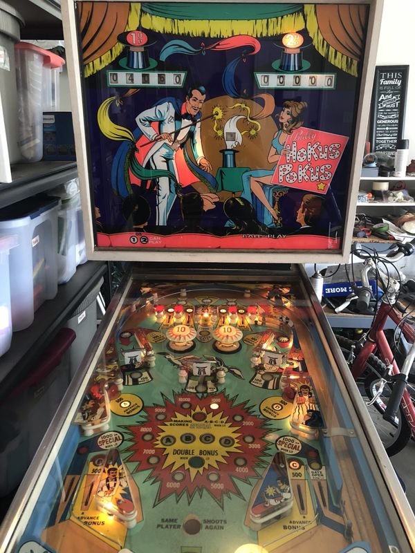 1970’s Vintage Bally Hokus Pokus Pinball Machine for Sale in