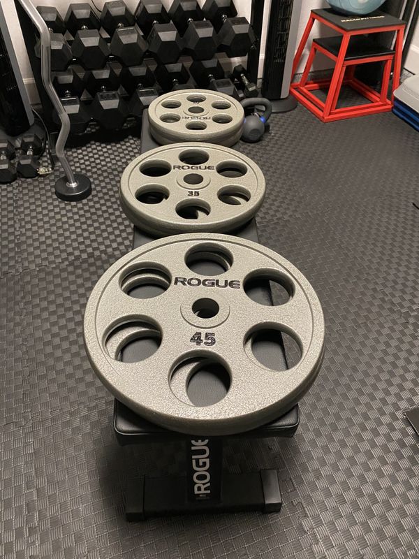 ROGUE 6SHOOTER OLYMPIC GRIP WEIGHT PLATES for Sale in Gilbert, AZ