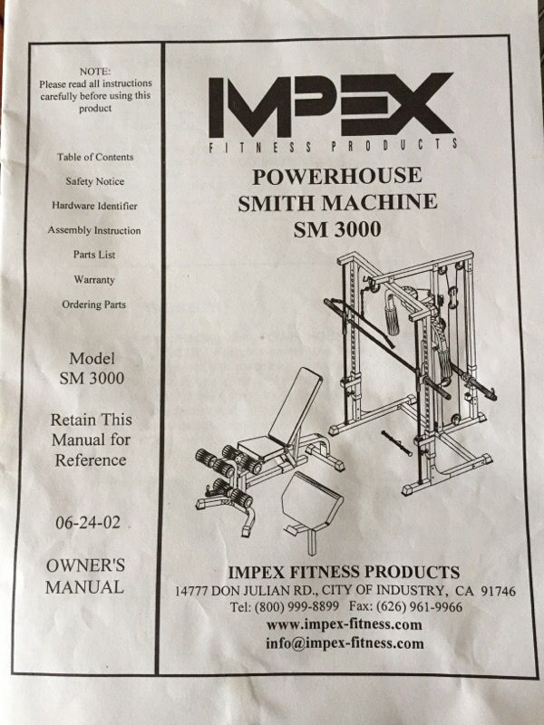 IMPEX Powerhouse Smith Machine 3000 for Sale in Woonsocket, RI - OfferUp