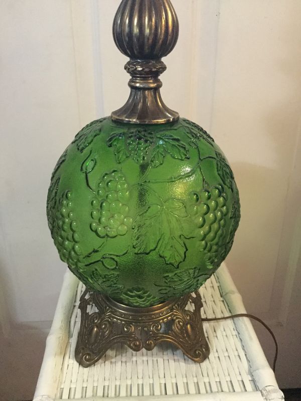 Mid Century Green Glass Globe Lamp Retro for Sale in Lakebay, WA OfferUp