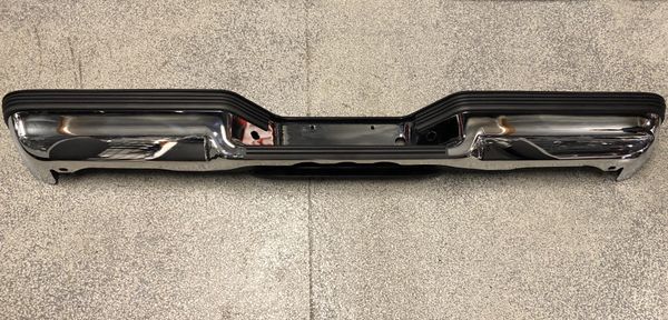 8898 GMC Chevy Sierra Silverado Rear OBS Complete Chrome Black Bumper