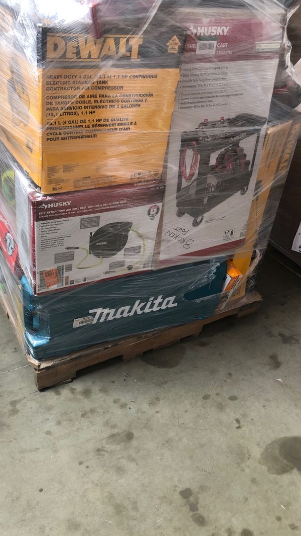 HOME DEPOT “TOOL PALLETS” FOR SALE ! PRICES VARY ! SERIOUS BUYERS