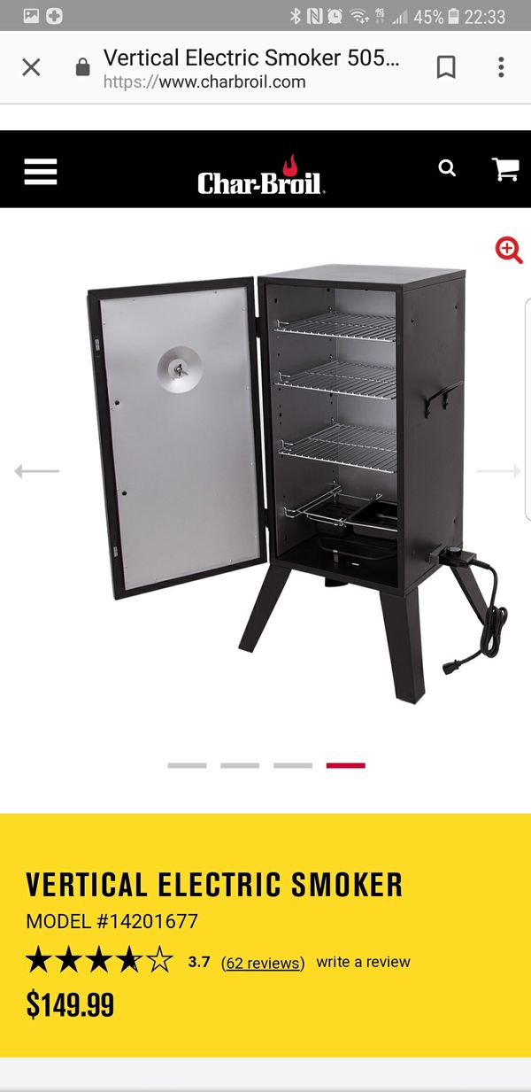 char broil electric smoker 505