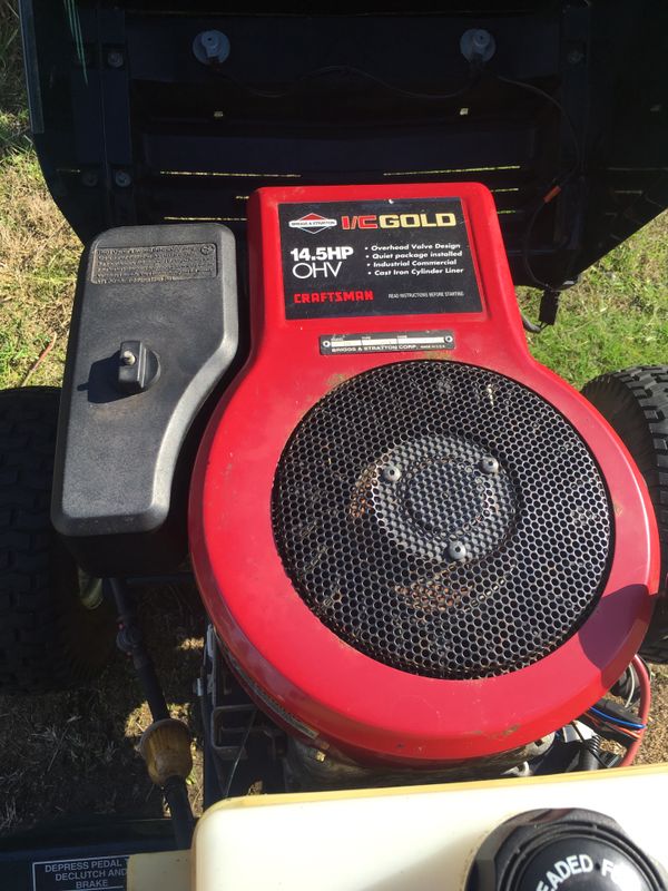 Craftsman riding lawn mower 14.5 HP engine for Sale in Tacoma, WA - OfferUp