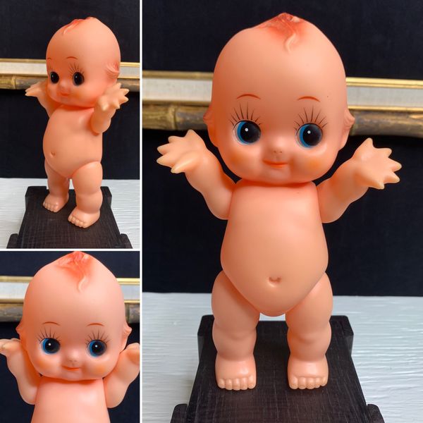 Vintage Kewpie Doll Circa 1960s Made In Japan 8” Tall Plus 3”inch