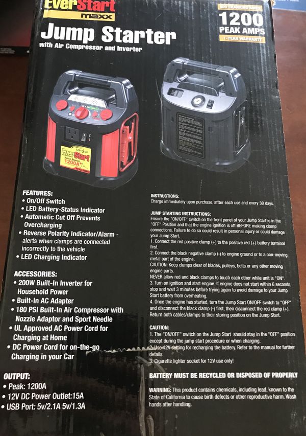 Everstart jump starter jus750ce manual