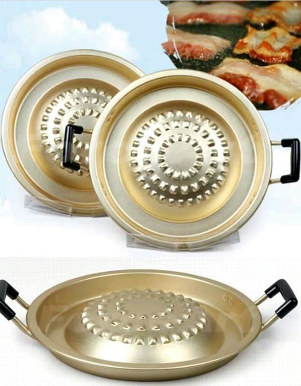 New Thai / Korean Meat Grill Pan Stove Table Top Soup Butane Stove Gold