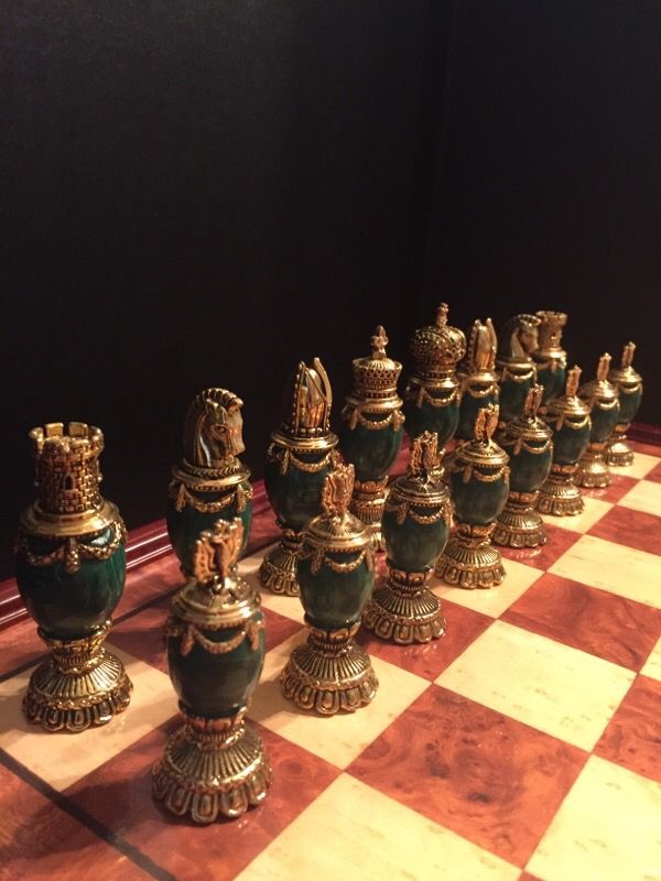 Franklin Mint House of Faberge Imperial Jeweled Chess Set for Sale in