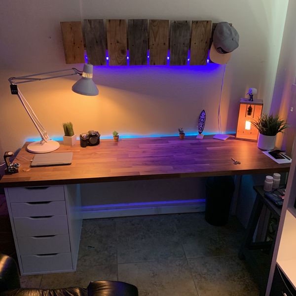 Ikea Karlby walnut desk with Alex drawer for Sale in Scottsdale, AZ