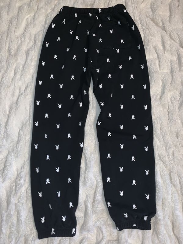 playboy sweatpants womens black